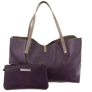TIFFANY & CO. LEATHER REVERSIBLE TOTE W/CLUTCH